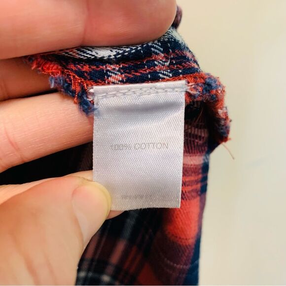 J. Jill Mauve Pink and Blue Plaid cotton tunic length shirt size small - Picture 3 of 7